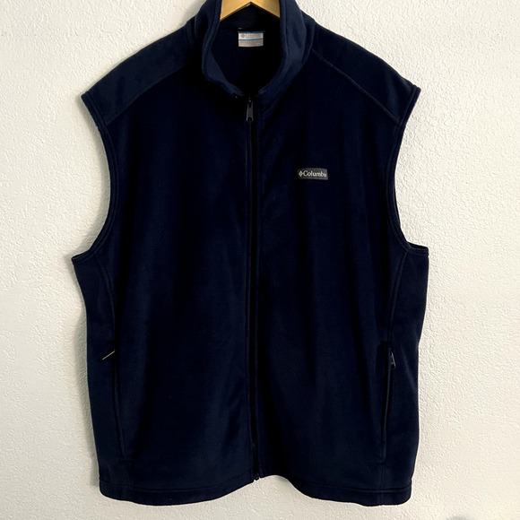 Columbia Other - Columbia Mens XXL Navy Fleece Zip Up Vest